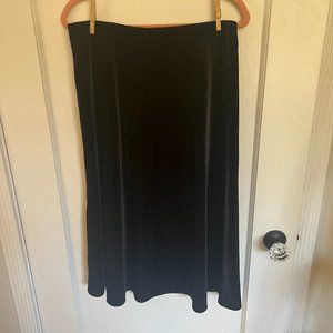 Loft Black Velvet Midi Skirt - Size 10 - New with Tags!